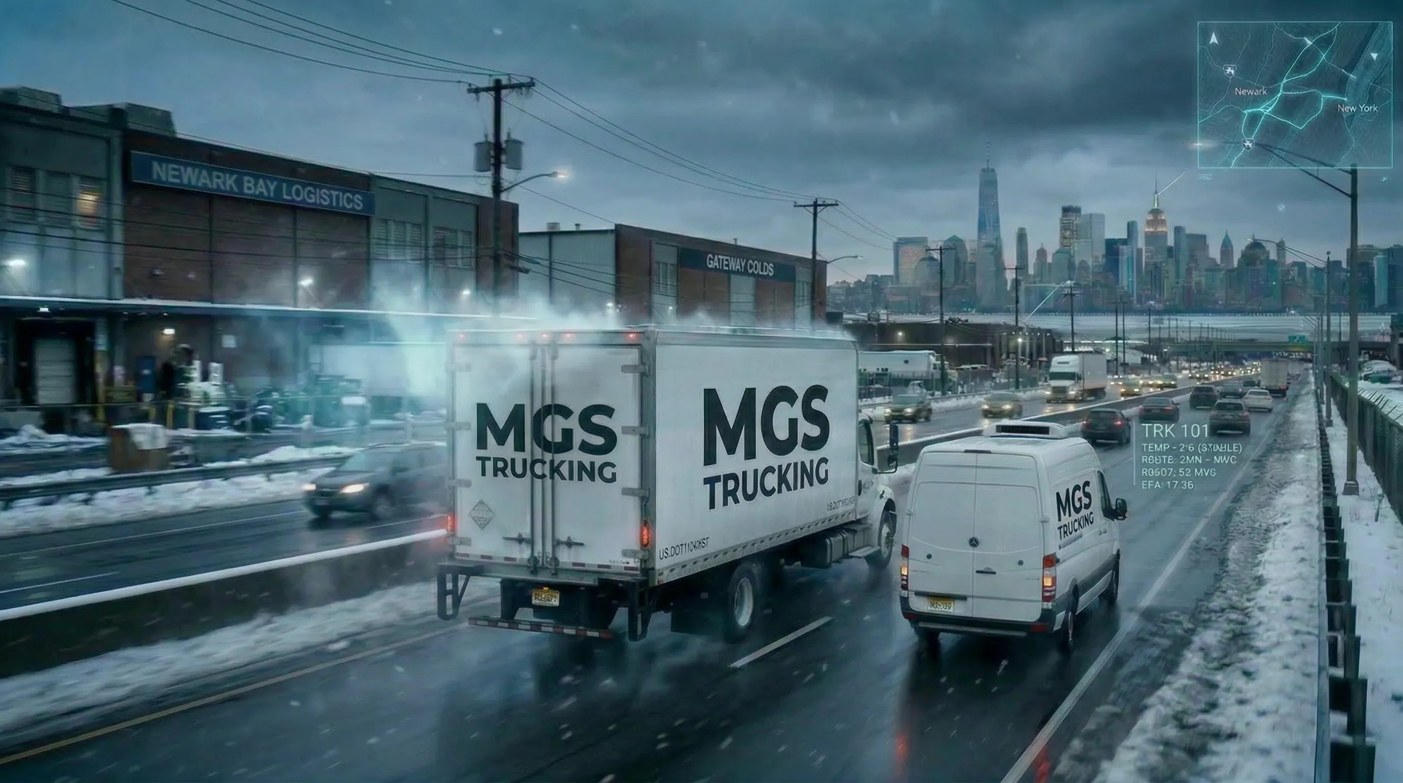 MGS TRUCKING refrigerated truck Northeast USA